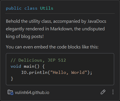 IntelliJ JavaDocs Render